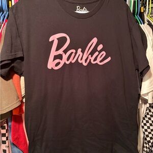 Barbie Black Tee with White Logo